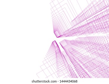 concept city architecture 3d vector illustration