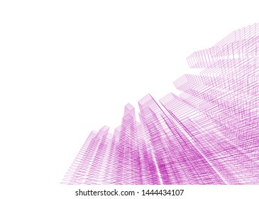 concept city architecture 3d vector illustration