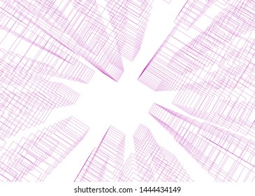 concept city architecture 3d vector illustration