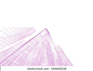 concept city architecture 3d vector illustration