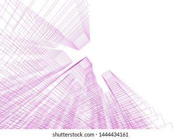 concept city architecture 3d vector illustration
