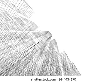 concept city architecture 3d vector illustration