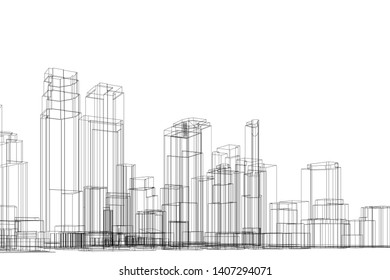 Concept city architecture vector illustration