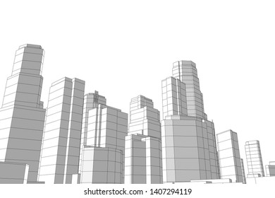 Concept city architecture vector illustration