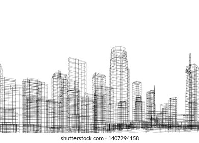 Vektorillustration für Stadtarchitektur