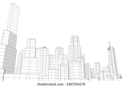 Concept city architecture vector illustration