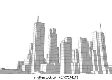 Concept city architecture vector illustration