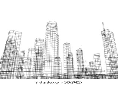 Concept city architecture vector illustration