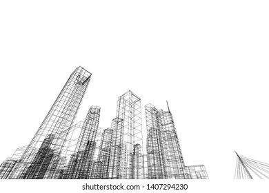 Concept city architecture vector illustration