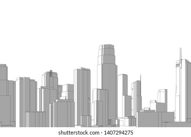 Concept city architecture vector illustration