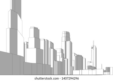 Concept city architecture vector illustration