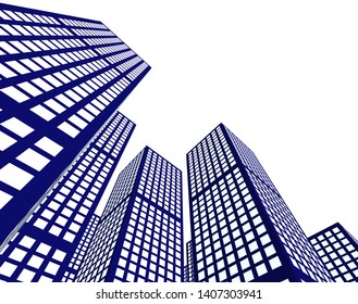 Concept city architecture vector illustration
