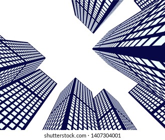 Concept city architecture vector illustration