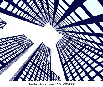 Concept city architecture vector illustration