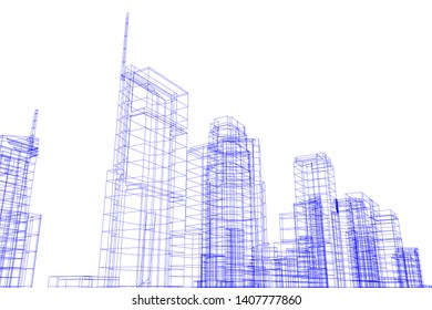 Concept city architecture vector illustration