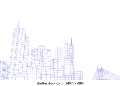 Concept city architecture vector illustration