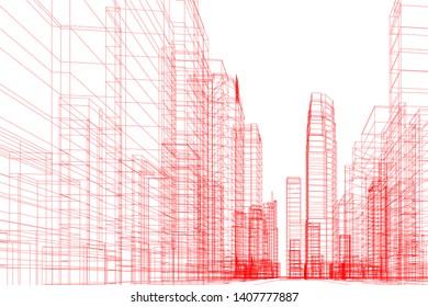 Concept city architecture vector illustration