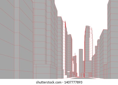 Concept city architecture vector illustration