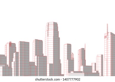 Concept city architecture vector illustration