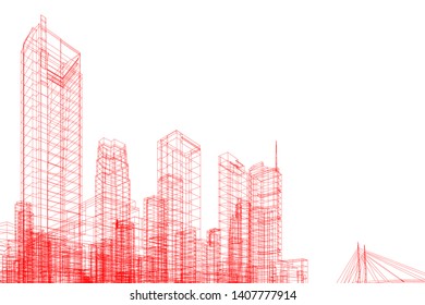 Concept city architecture vector illustration