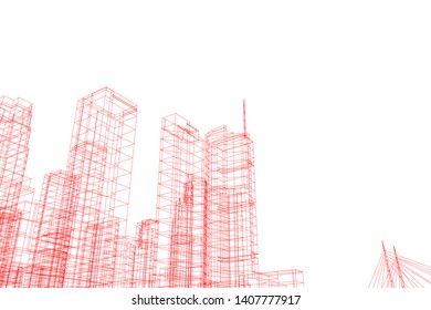 Concept city architecture vector illustration