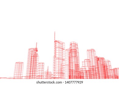 Concept city architecture vector illustration