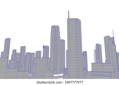Concept city architecture vector illustration