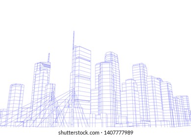 Concept city architecture vector illustration