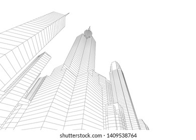 Concept city architecture vector illustration