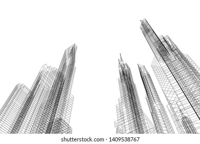 Concept city architecture vector illustration