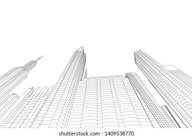 Concept city architecture vector illustration