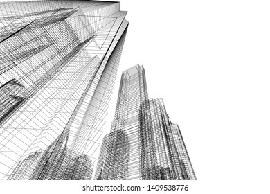 Concept city architecture vector illustration