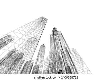 Concept city architecture vector illustration