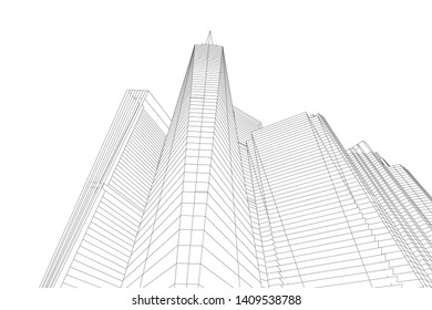 Concept city architecture vector illustration