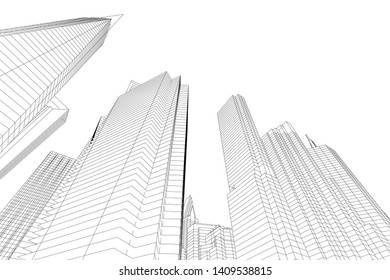 Concept city architecture vector illustration