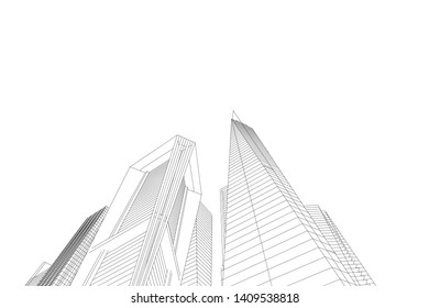 Concept city architecture vector illustration