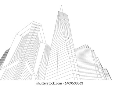Concept city architecture vector illustration