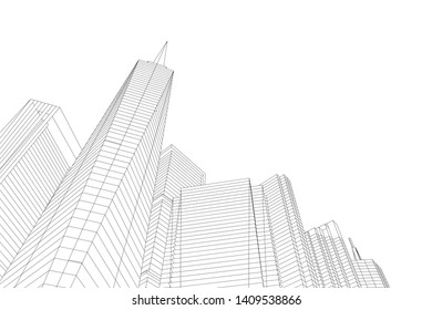Concept city architecture vector illustration