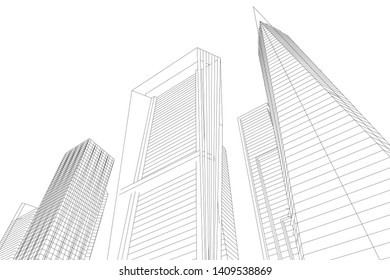 Concept city architecture vector illustration