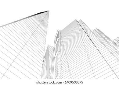 Concept city architecture vector illustration
