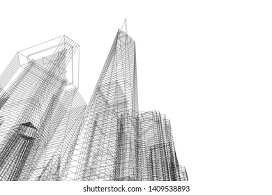 Concept city architecture vector illustration