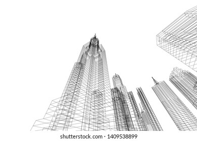 Concept city architecture vector illustration
