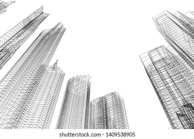 Concept city architecture vector illustration