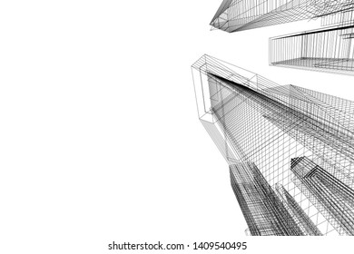 Concept city architecture vector illustration