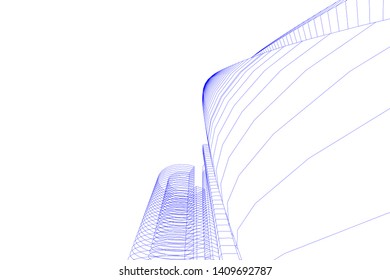 Concept city architecture, vector illustration