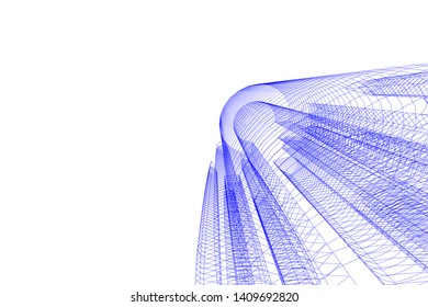 Concept city architecture, vector illustration