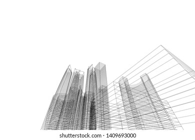Concept city architecture, vector illustration