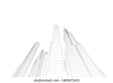 Concept city architecture vector illustration