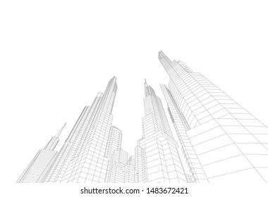 Concept city architecture vector illustration