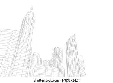 Concept city architecture vector illustration